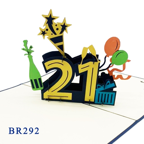 21th Birthday Pop Up Card
