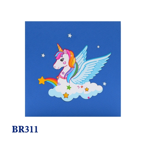 Birthday Pony Cake Pop Up Card