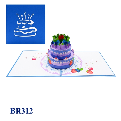 Birthday Fruits Cake Pop Up Card