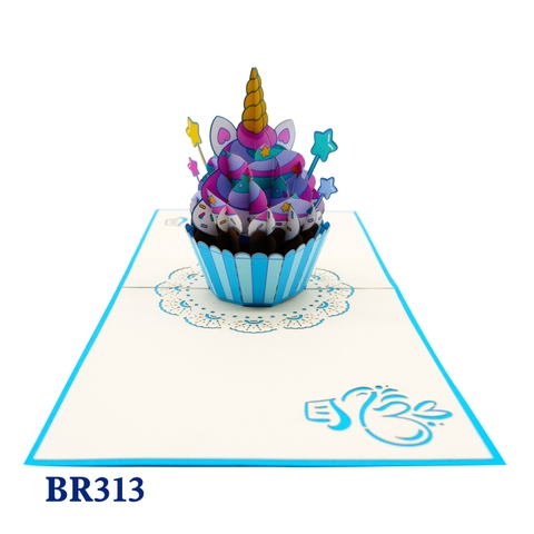 Birthday Pony Cupcake Pop Up Card