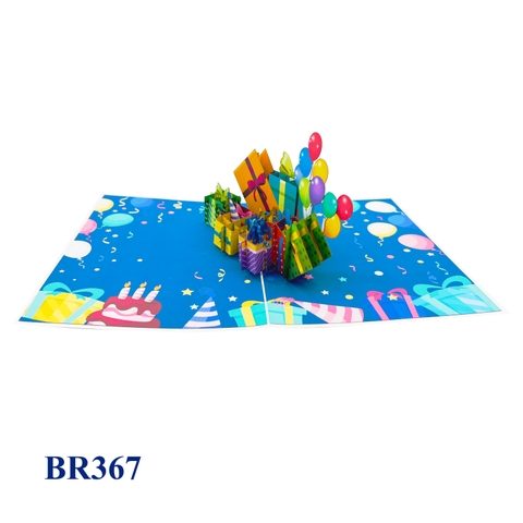 Happy Birthday Gifts Pop Up Card