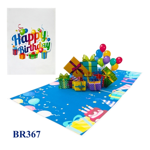 Happy Birthday Gifts Pop Up Card