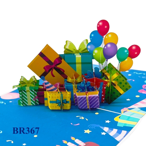 Happy Birthday Gifts Pop Up Card