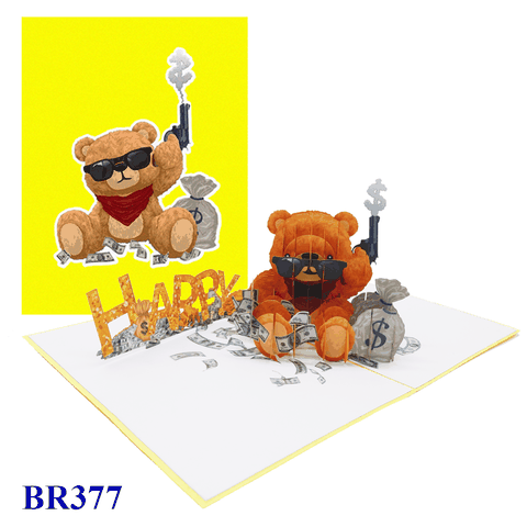 Happy Day Bear Pop Up Card