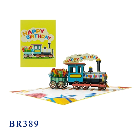 Birthday Train Pop Up Card