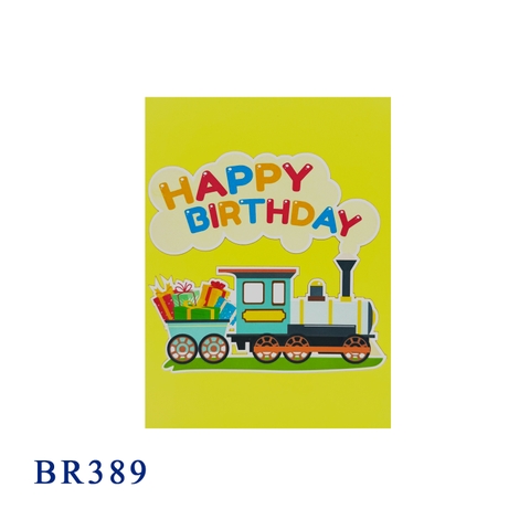 Birthday Train Pop Up Card