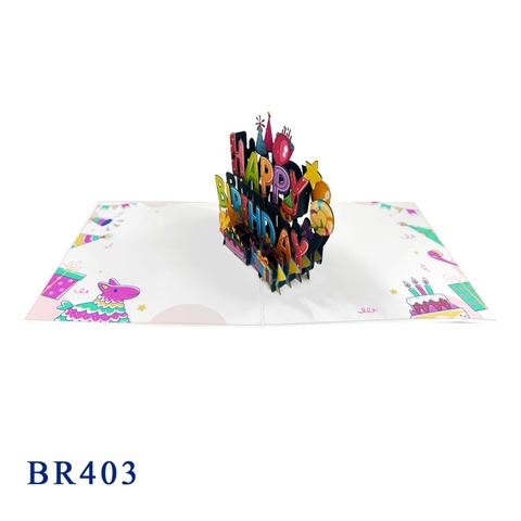 Happy Birthday 3D Pop Up Greeting Card
