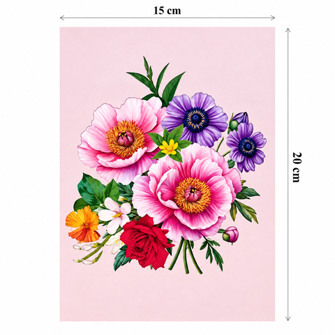 Floral Explosion Birthday – Pop-Up Card