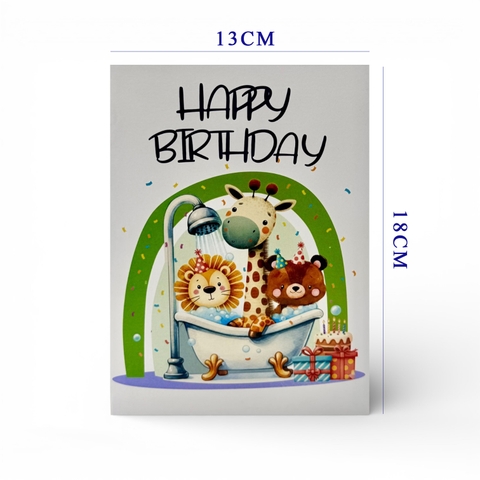 Birthday Bath Party Pop-Up Card