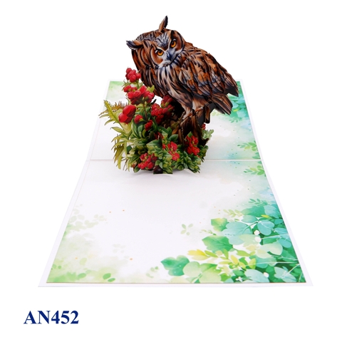 Brown Owl Pop Up Greeting Card