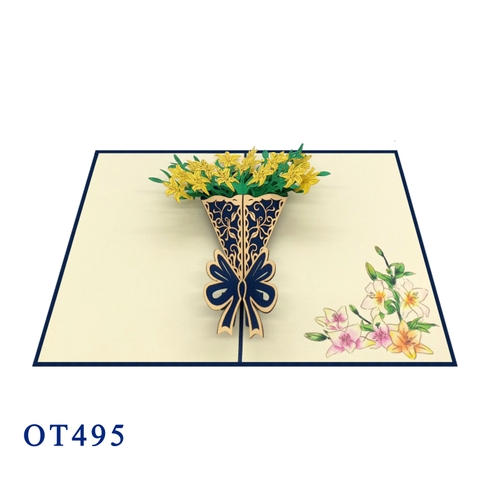 Lily Bouquet Pop Up Card
