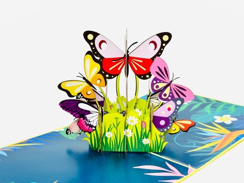 Butterflies Pop Up 3D Greeting Card
