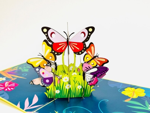 Butterflies Pop Up 3D Greeting Card
