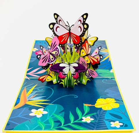 Butterflies Pop Up 3D Greeting Card