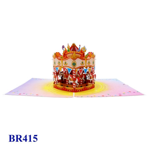 Carousel Birthday Pop-Up Card