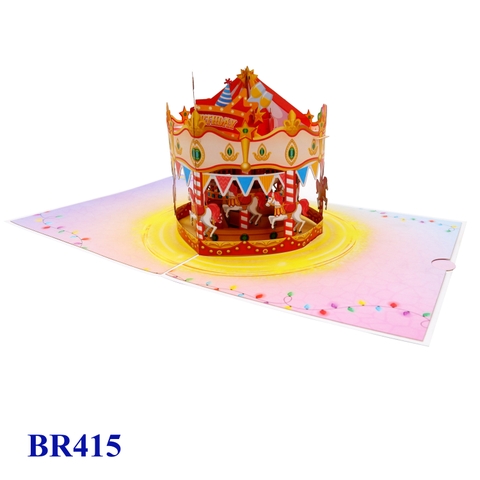 Carousel Birthday Pop-Up Card