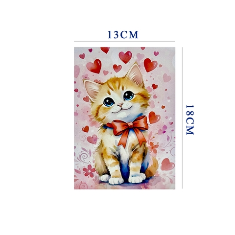 Cat Love Pop-up Card – Valentine 3D Greeting Card