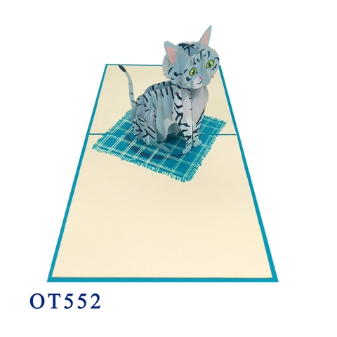 American Shorthair Cat Pop Up Card