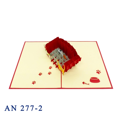 Cats On Sofa Pop Up Card