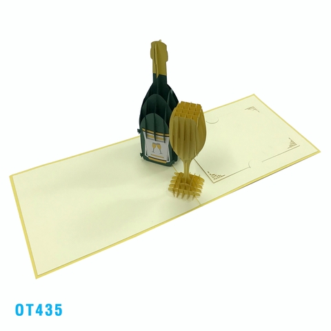 Champagne Pop Up 3D Card