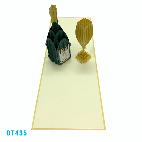 Champagne Pop Up 3D Card