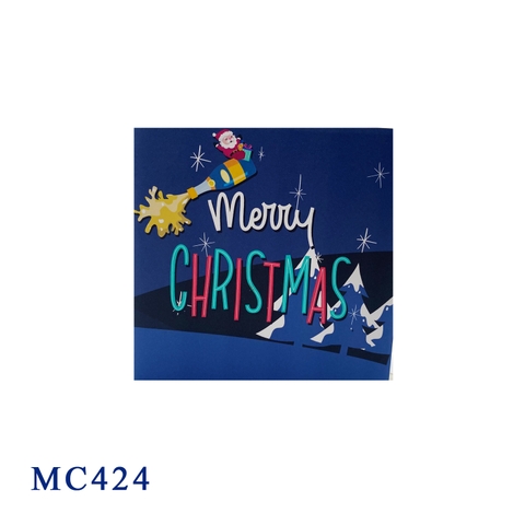 Champange Christmas Pop Up 3D Card