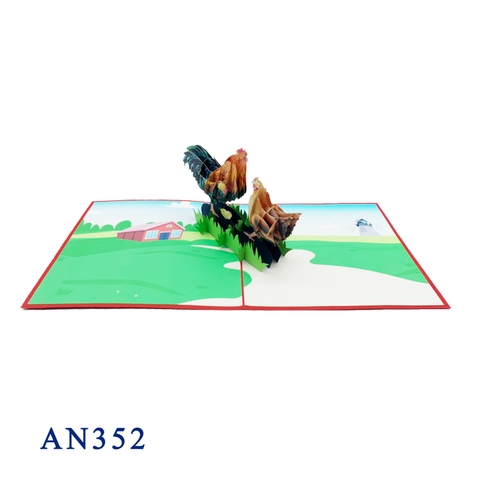Chicken Family Pop Up Card