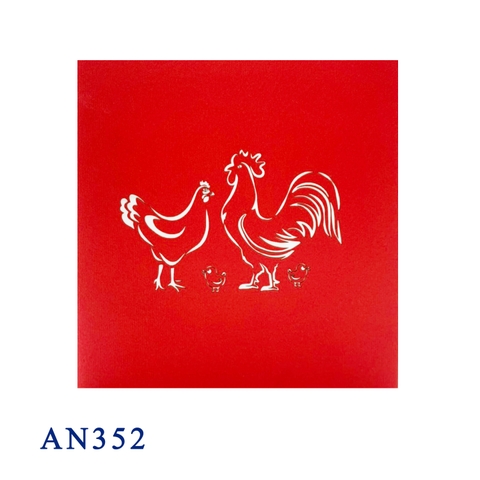 Chicken Family Pop Up Card