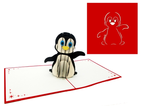 Penguin 3D Pop Up Card