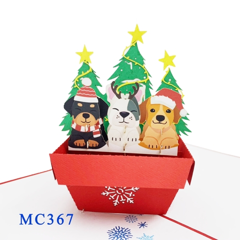 Dogs Noel Pop Up Card