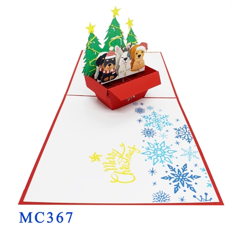 Dogs Noel Pop Up Card