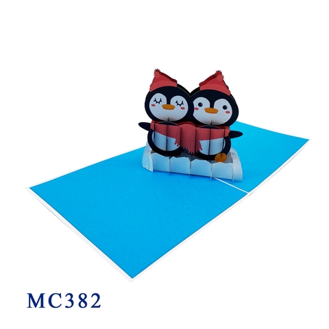 Chrismas Penguins Pop Up Card
