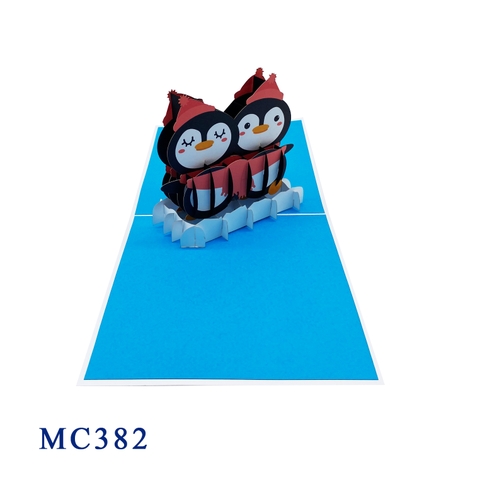 Chrismas Penguins Pop Up Card