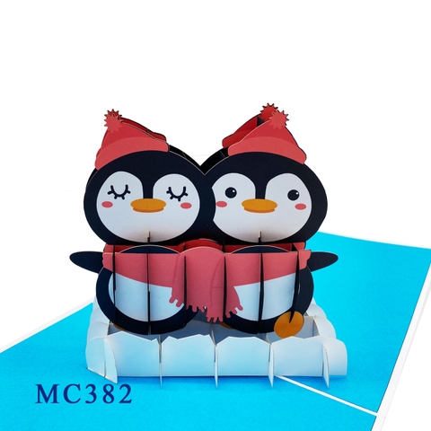 Chrismas Penguins Pop Up Card
