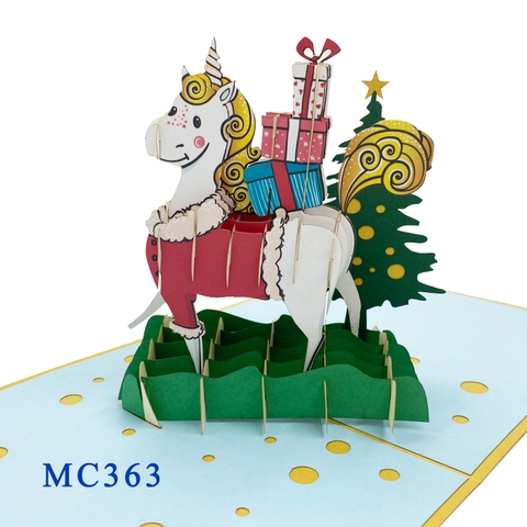 Christmas Pony Pop Up Card