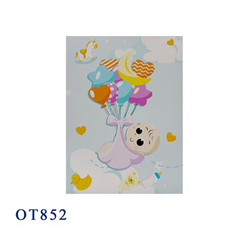 Christening Baby Balloon Pop Up Card