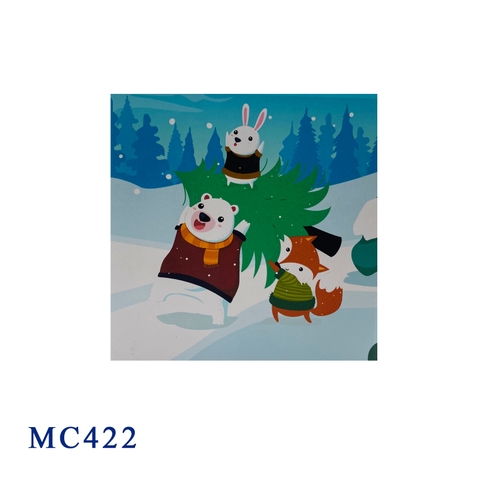 Christmas Animals Pop Up 3D Card