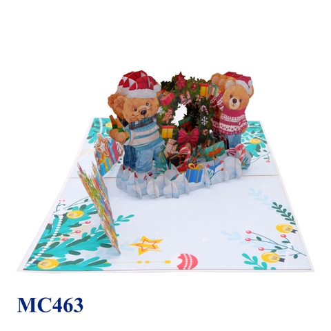 Christmas Bears Pop Up Card