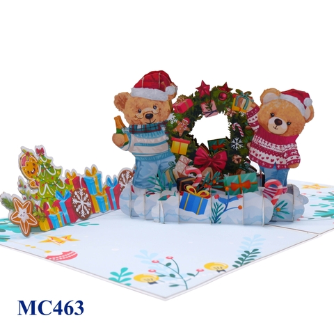 Christmas Bears Pop Up Card
