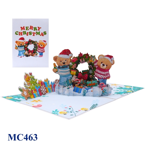 Christmas Bears Pop Up Card