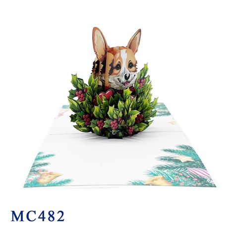 Christmas Corgi Pop-Up Card