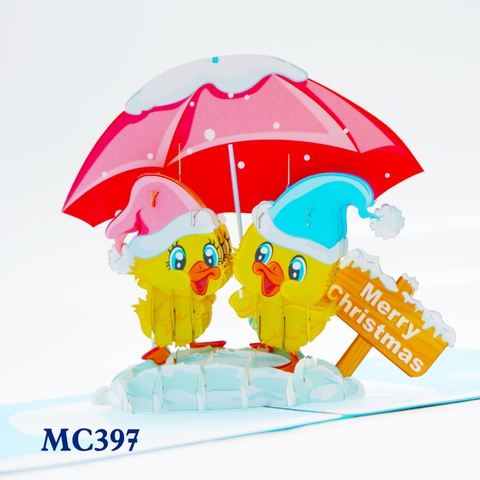 Christmas Ducks Pop Up Card