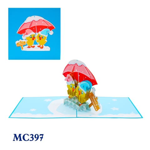 Christmas Ducks Pop Up Card