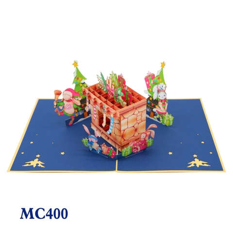 Christmas Fireplace Pop Up Card