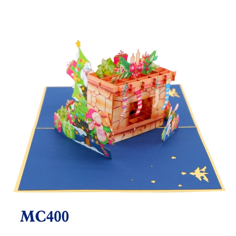 Christmas Fireplace Pop Up Card