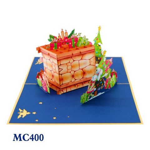 Christmas Fireplace Pop Up Card