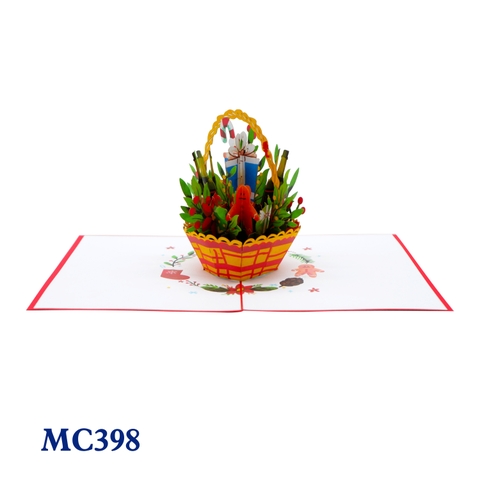 Christmas Gifts Basket Pop Up Card