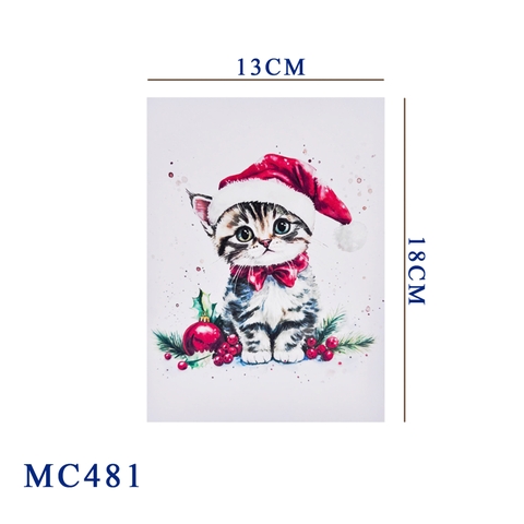 Christmas Kitten 3D Pop-Up Card