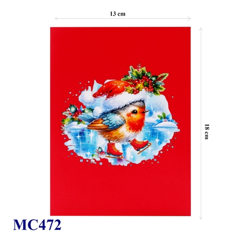 Christmas Lovebirds Pop-Up Card