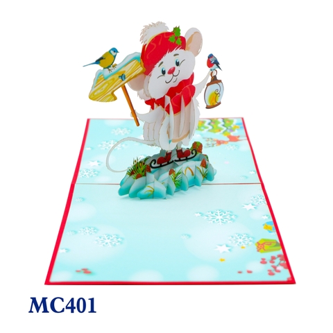 Christmas Mouse Pop Up Card